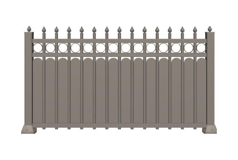 Packshot clôture pleine Albinoni avec des barreaux verticaux