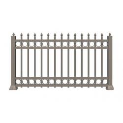 Packshot clôture ajourée Bizet avec des barreaux verticaux