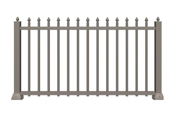 Packshot clôture ajourée Chopin avec des barreaux verticaux