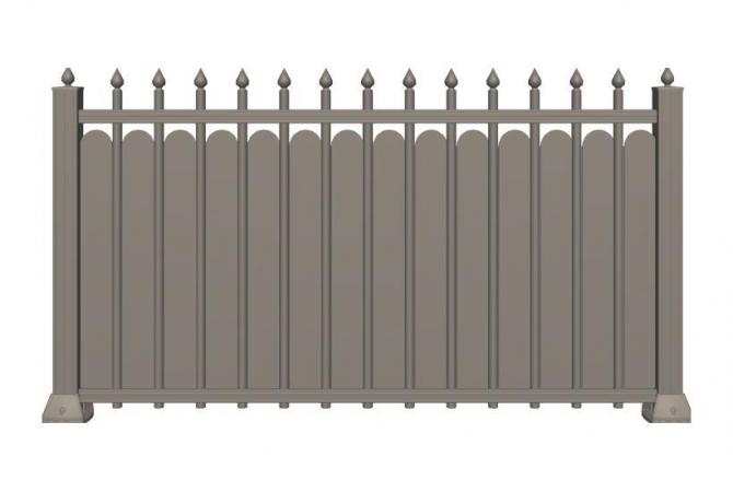 Packshot clôture pleine Debussy avec des barreaux verticaux
