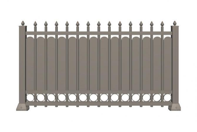 Packshot clôture semi-ajourée Ravel avec des barreaux verticaux