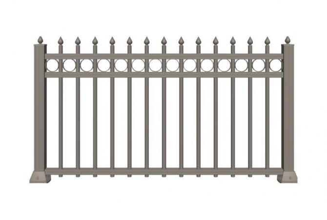 Packshot clôture ajourée Verdi avec des barreaux verticaux
