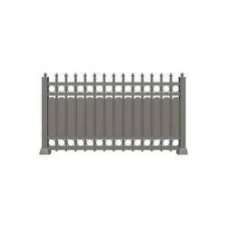 Packshot clôture semi-ajourée Boulez avec des barreaux verticaux