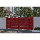 •	Ambiance 3D - 2 vantaux Titane - motif Racine - RAL 3004