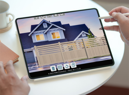 Le brise-vue en kit disponible sur notre application 3D !