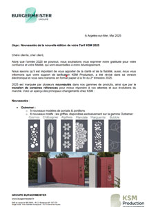 Courrier des nouveautés KSM