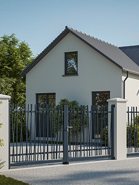 Portail en aluminium barreaudé Mikado